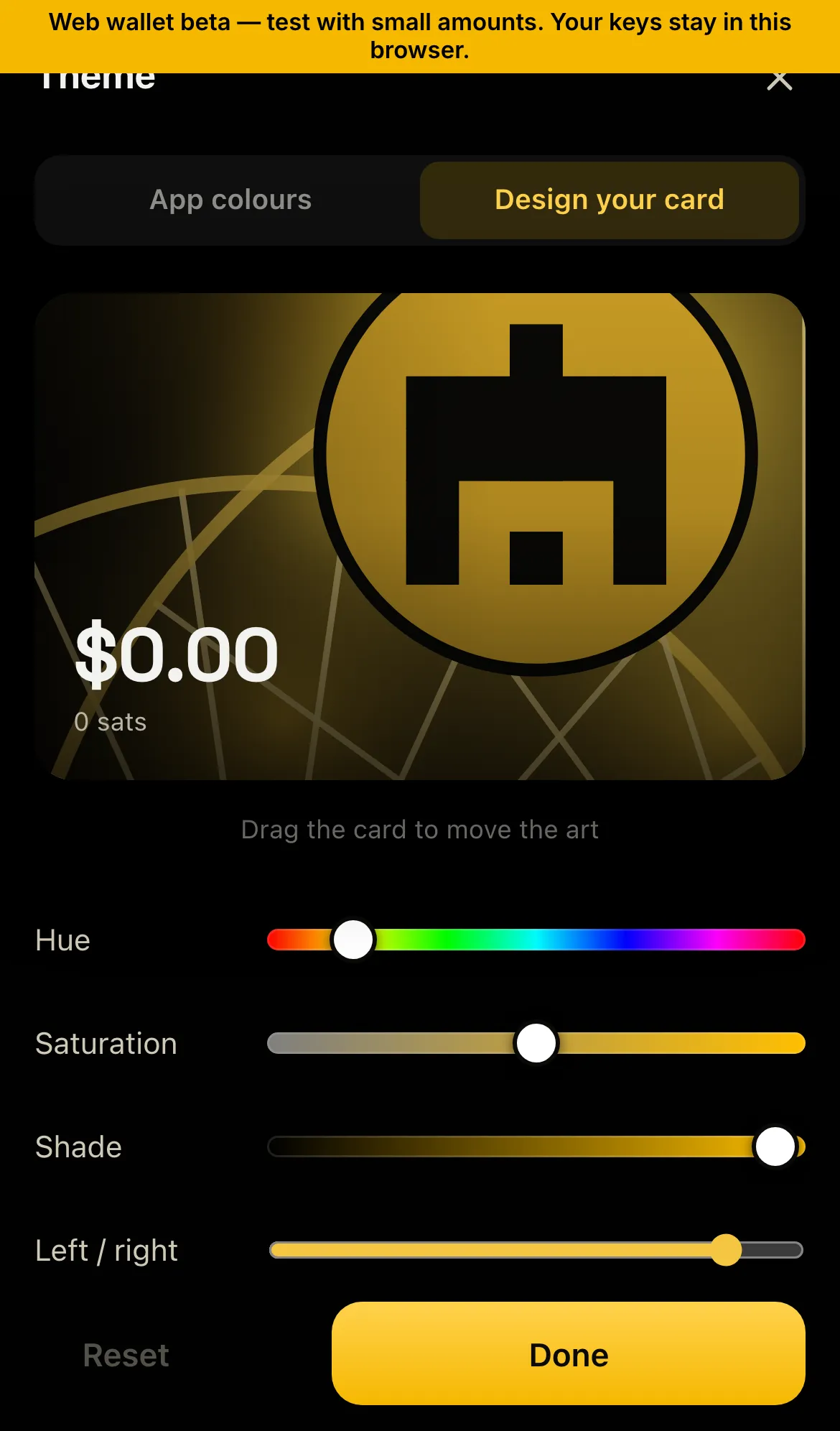Theme sheet with card designer